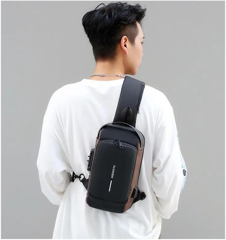 BOLSO DE HOMBRO ANTIRROBO IMPERMEABLE USB