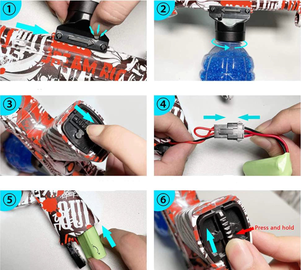 Pistola Hidrogel Recargable Mini Ak47