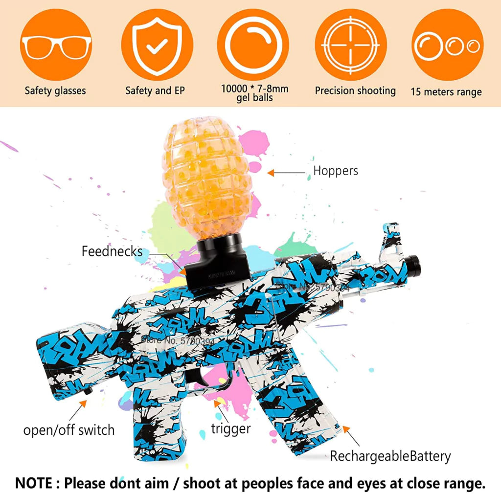 Pistola Hidrogel Recargable Mini Ak47